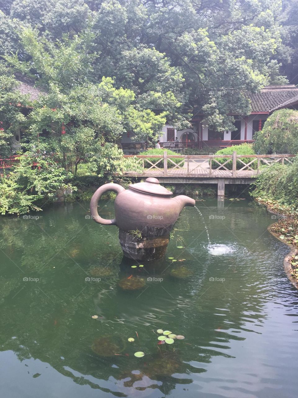 Chinese tea pot water fountain 