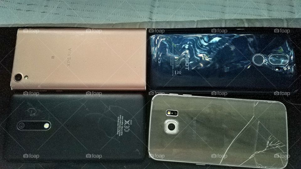 the old phones I used to uses for foap