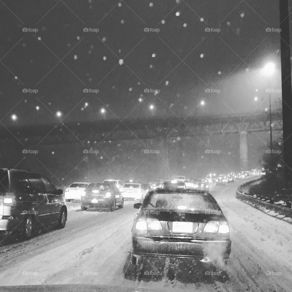 First Snow on the road