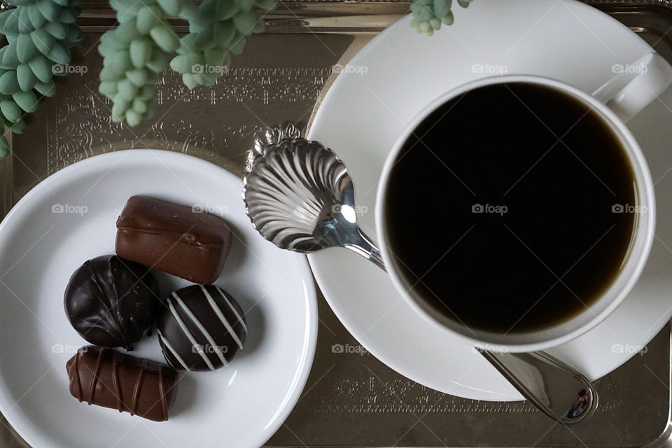 Coffee and chocolate for break.