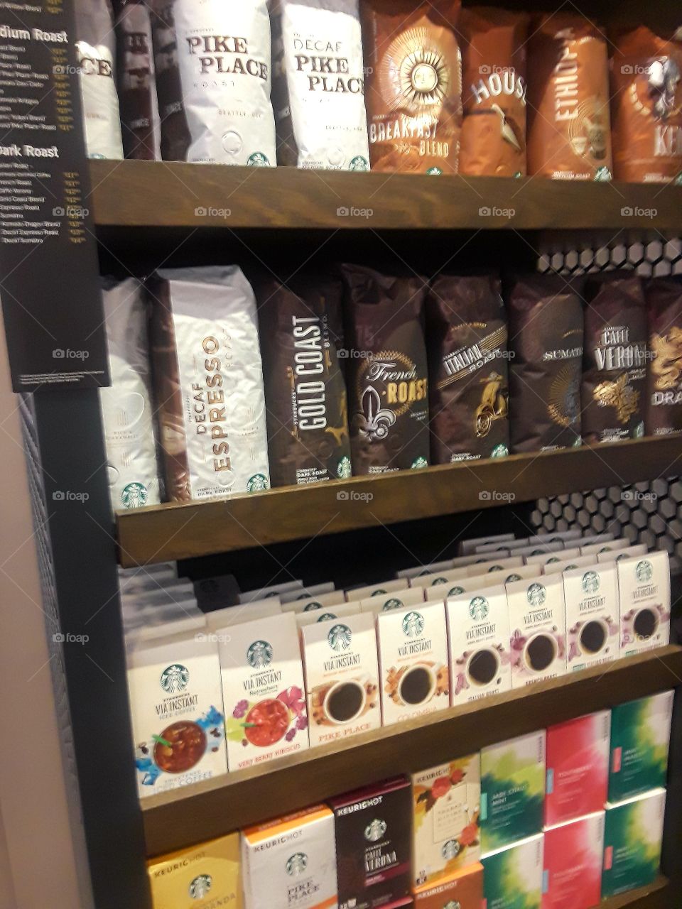 Starbucks Coffee In Bags Close Up