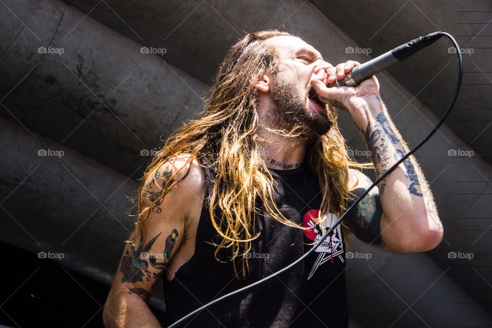 Lawrence Taylor from While She Sleeps • Warped tour 2015 • Milwaukee, Wi