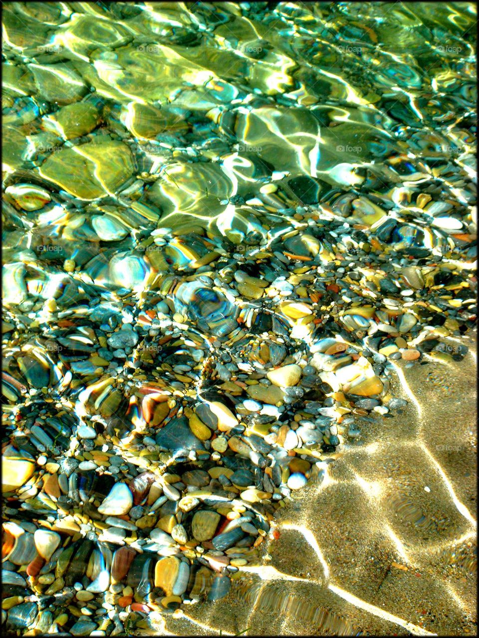 Amazing clean sea waters and rocks close up shoot colorful background summer feeling traveling mood super excited Creta island Greece