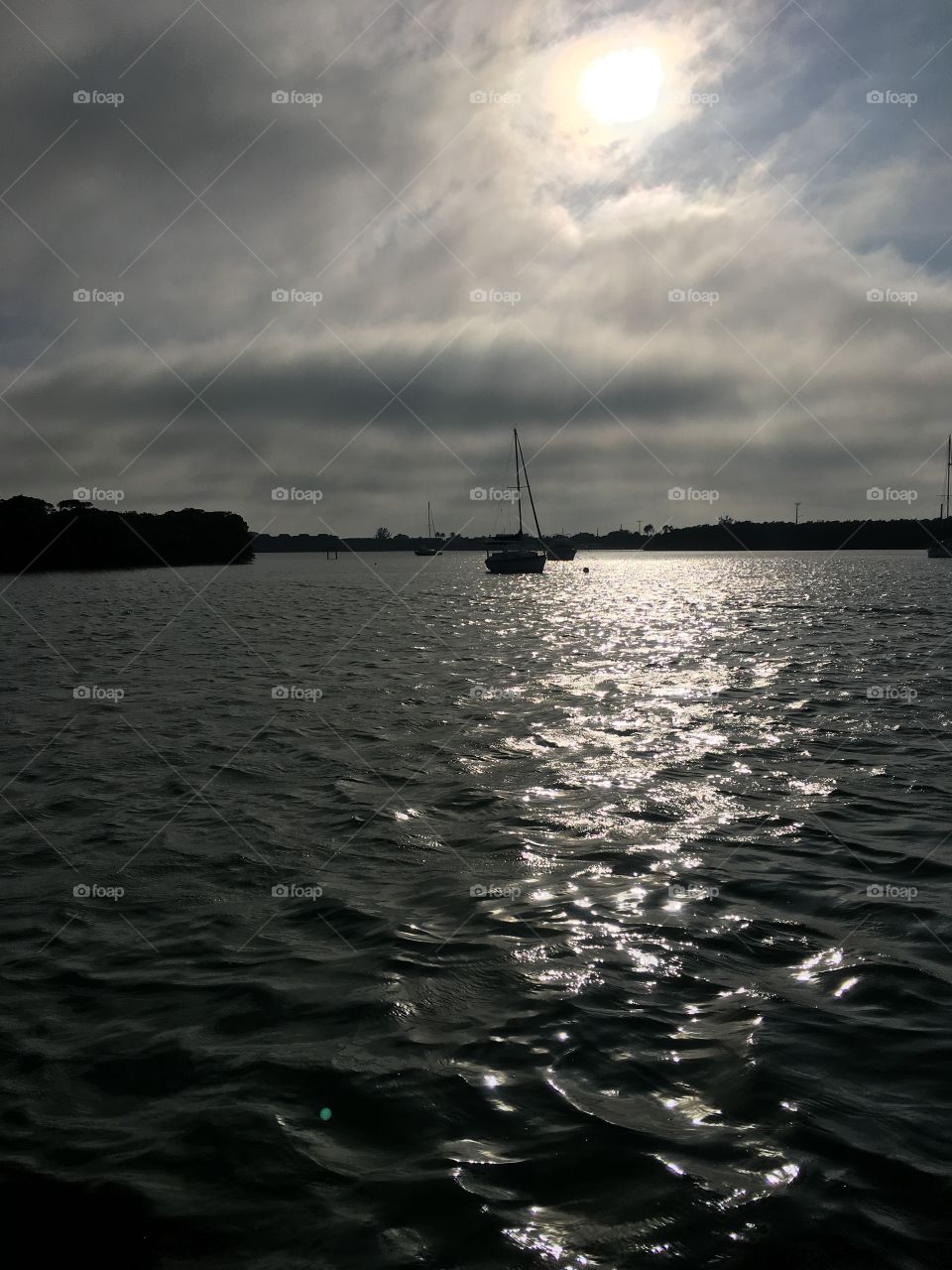 Sunset from a boat