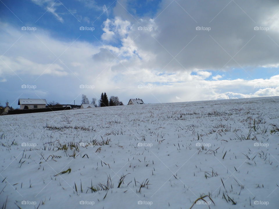 landscape and beautiful nature in winter and good view