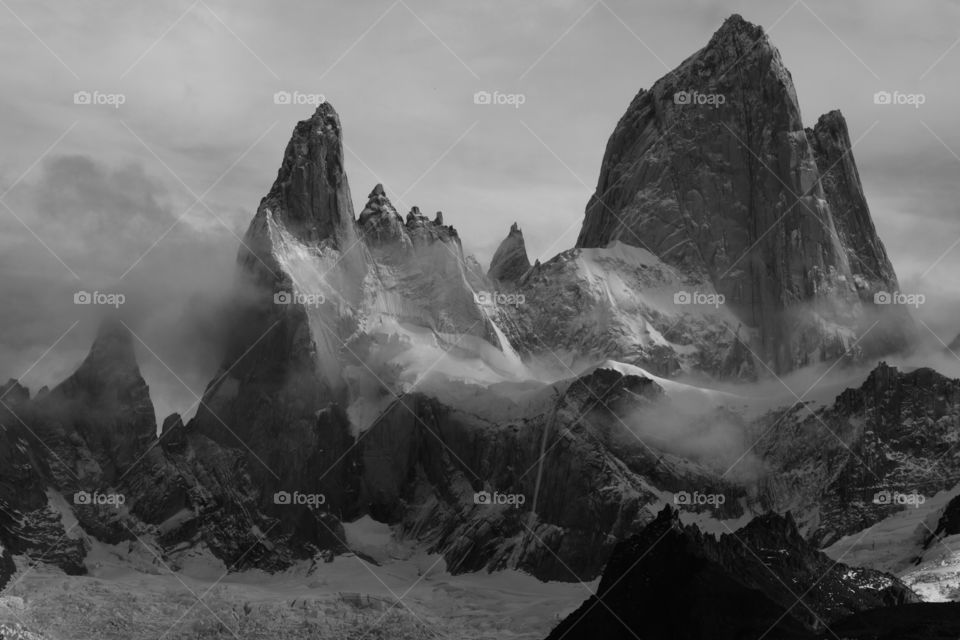 Mountain Fitz Roy in Patagonia near El Chalten in Argentina.