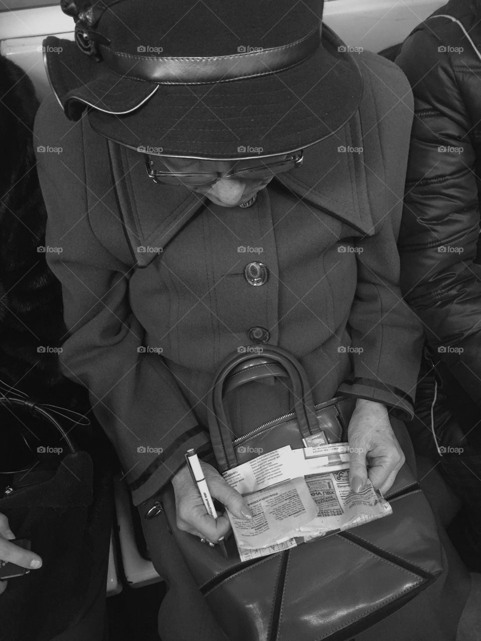 Moscow metro old lady