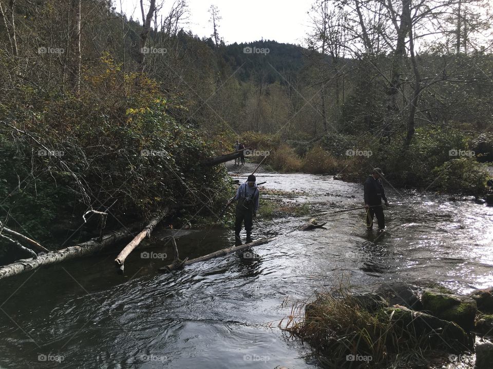 Native way of salmon hunt