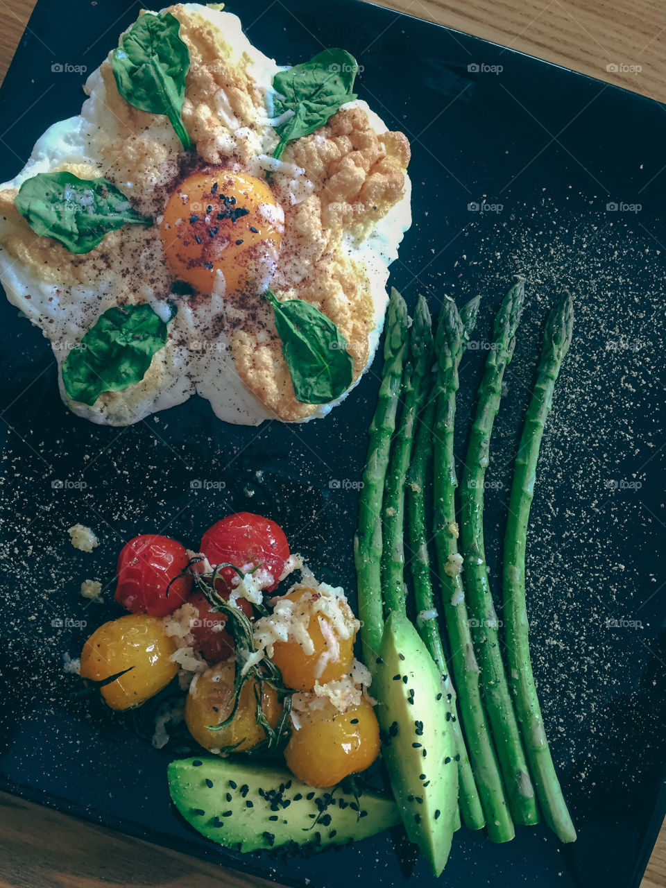 Cloudy egg breakfast 