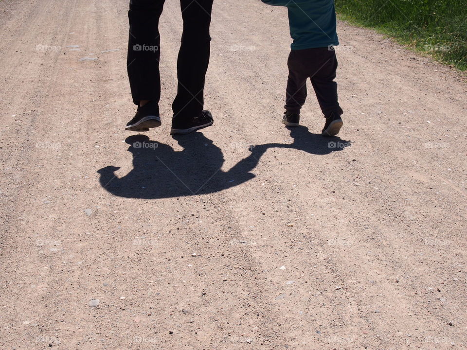 Father and son  shadow