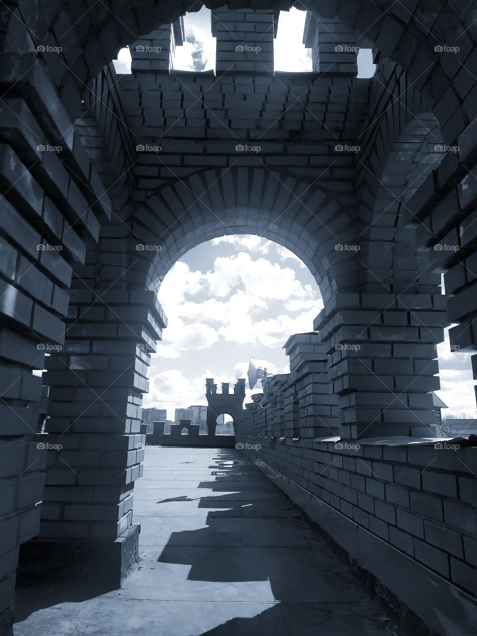 Stone passage on the tower