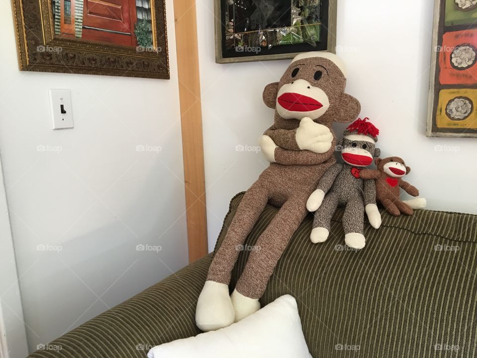 Sock monkey family