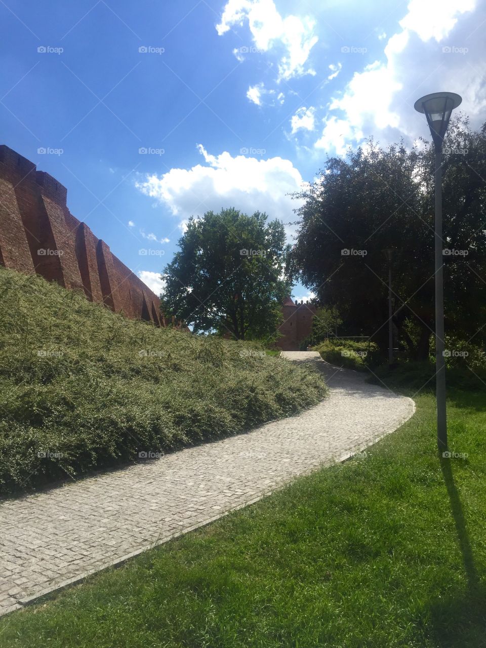 A path along the fortification walls of Oldtown in Warsaw