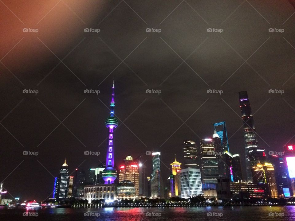 Shanghai Skyline at Night