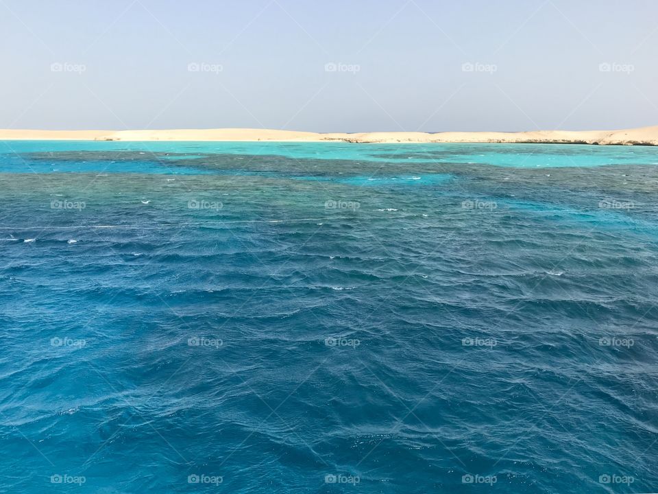 Boat trip. Red Sea waters 