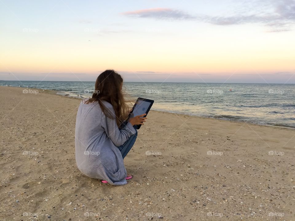 Girl at the seashore