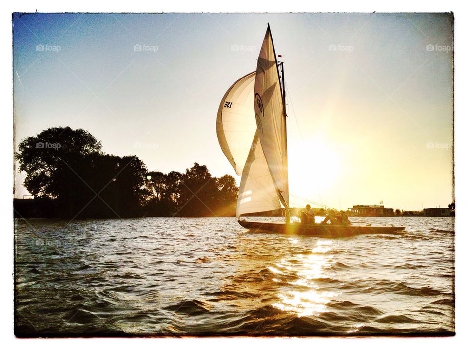 Sailing in summer