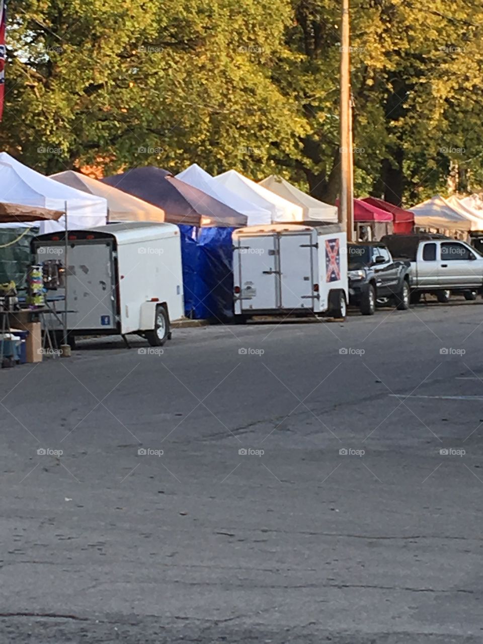 They’re starting up the Apple festival the vendors are coming in. Soon the streets will be full.