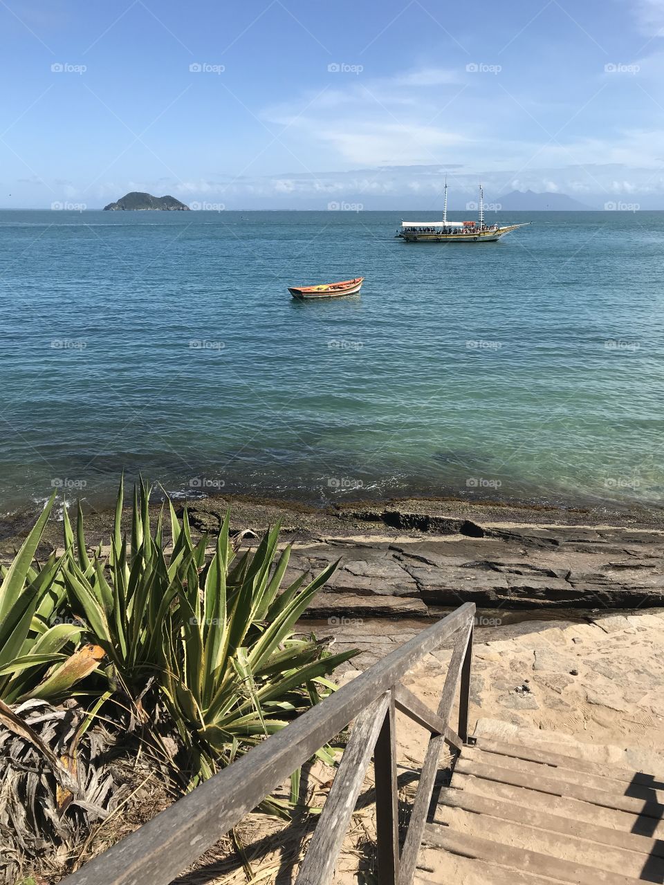 View of one of the beaches of Buzios, Rio de Janeiro