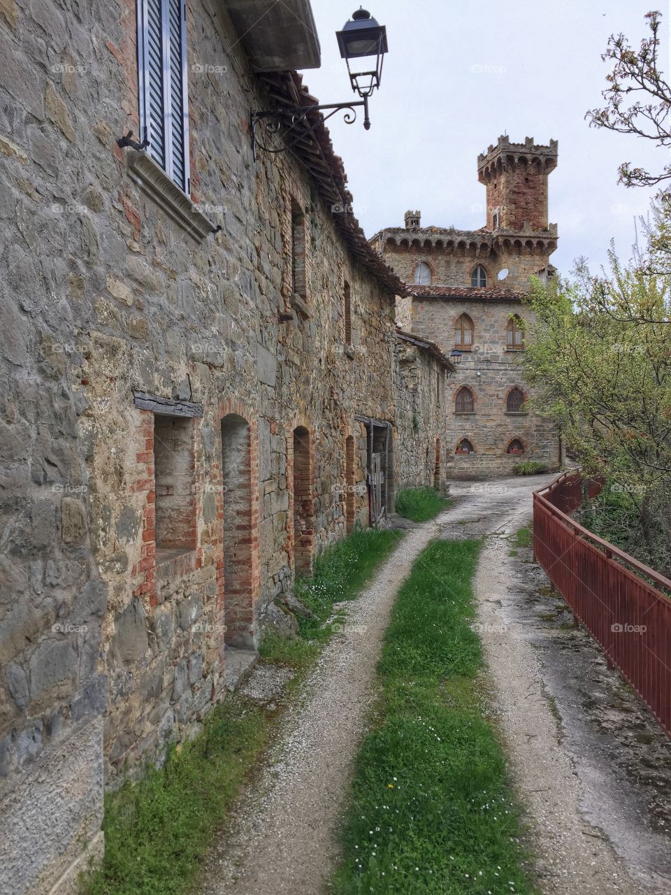 Bonifaci's castle view. Visit at the Bonifaci's castle, village of Vallenquina, Abruzzo region, Italy