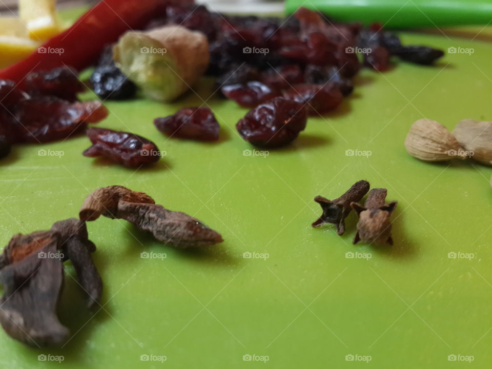 spices. cooking lunch on weekend