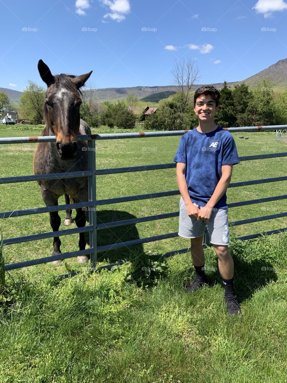 Visited with the horses