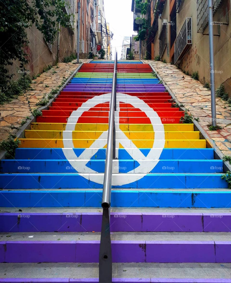 colored road in Izmir