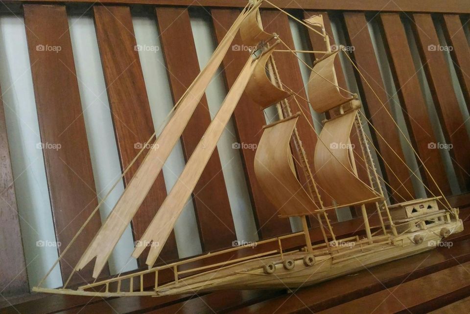 boat bamboo art
