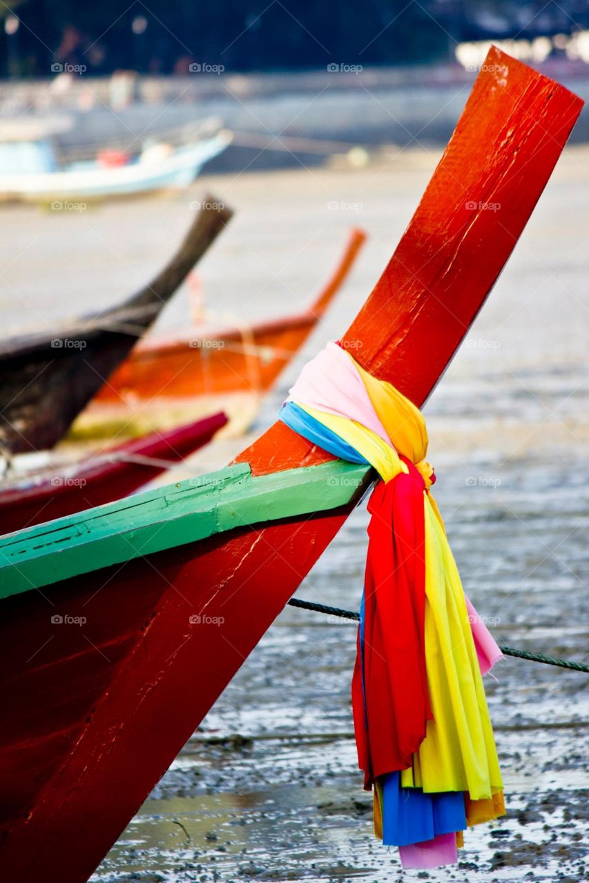 Colorful Thai boat. Thailand fishing