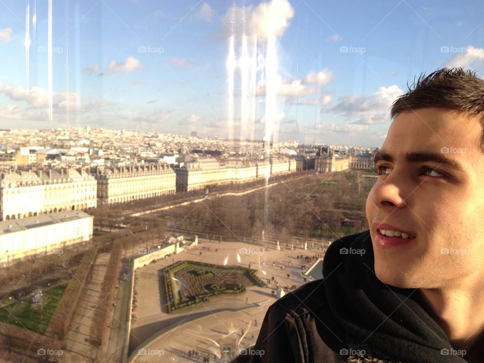 Vue sur les jardins parisiens