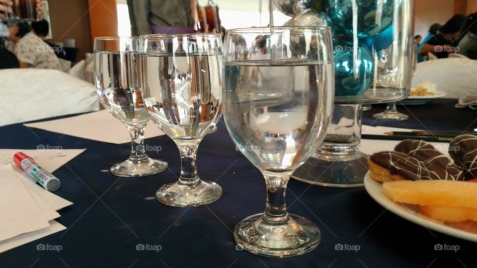 Wine glass in a Row