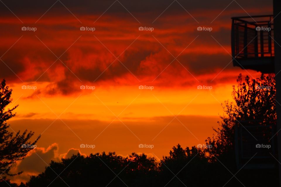 View of dramatic sky during sunset