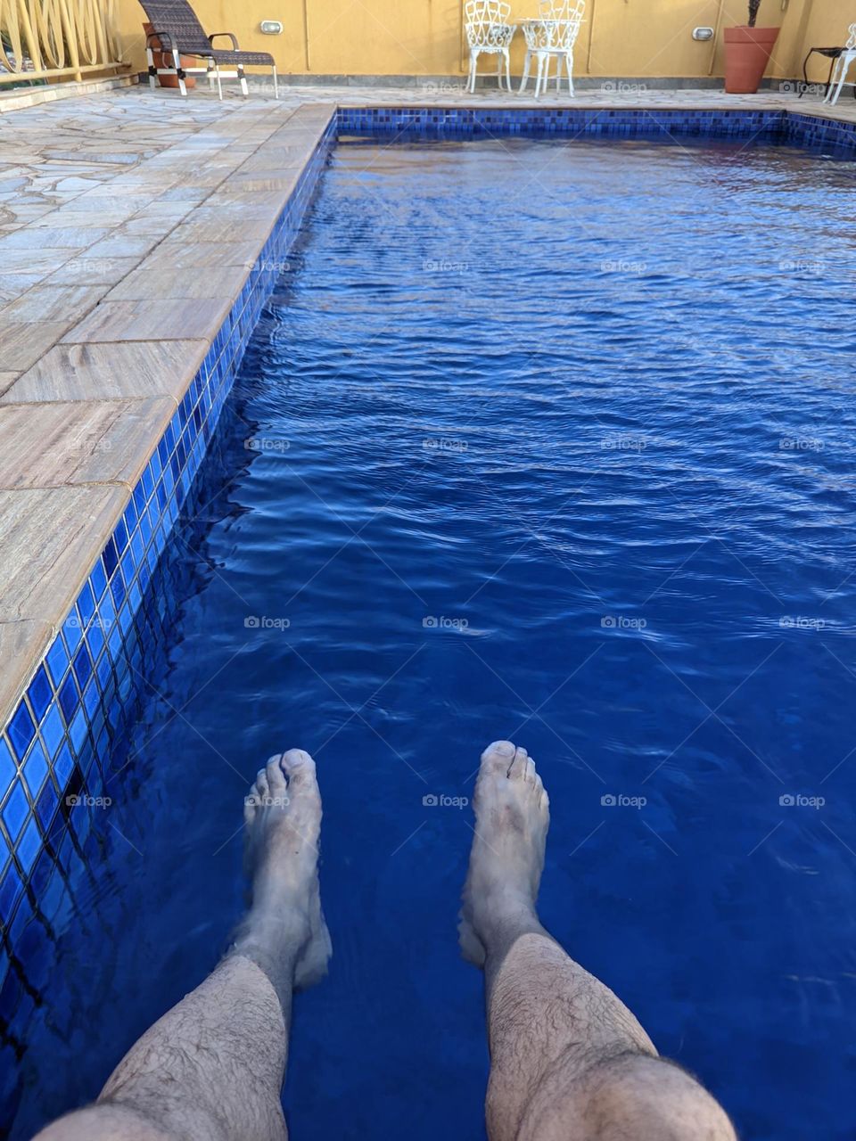 relaxing after a tiring day