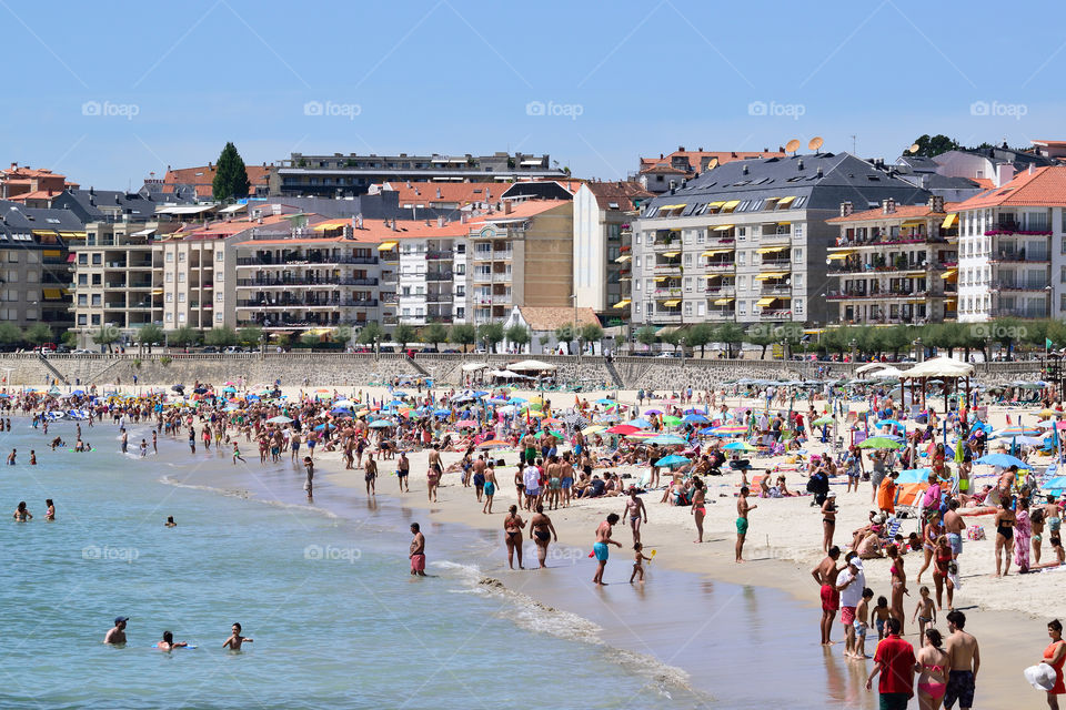 Silgar beach, Sanxenxo, Galicia, Spain.