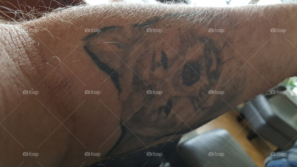 A tatoo to honor my great friend .