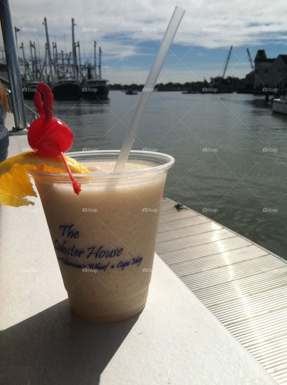 Drink on the dock