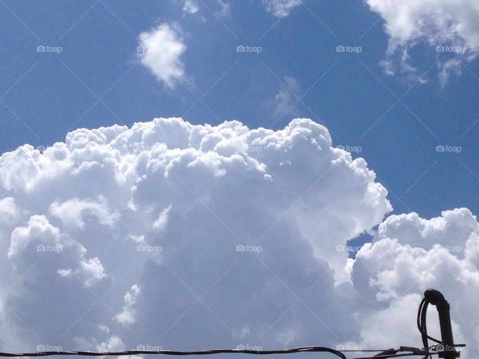 White and fluffy clouds