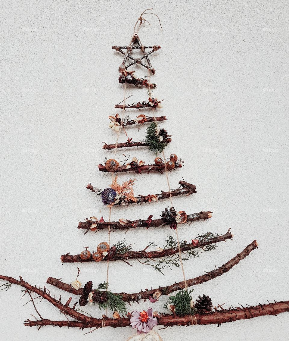 pine trees made by hand