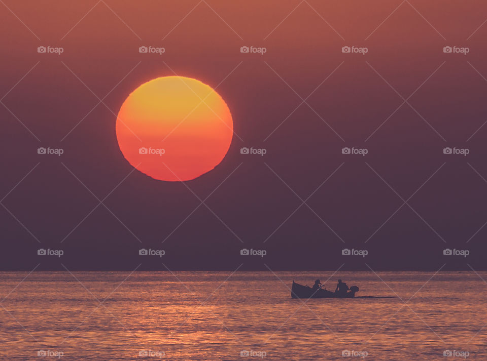 Sun sets over Malta