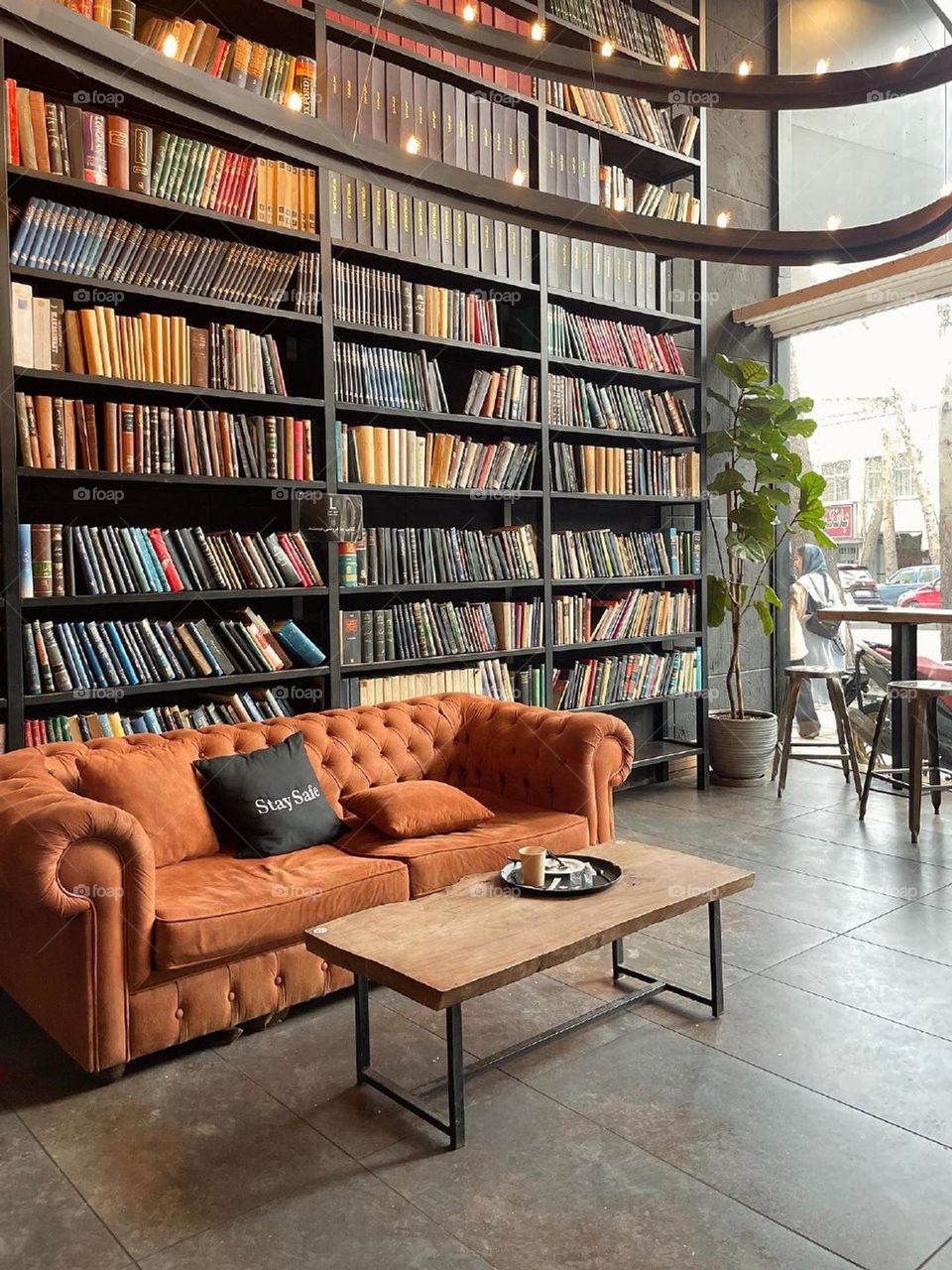 A book cafe! Great collection of books with beautiful design and nice cafees