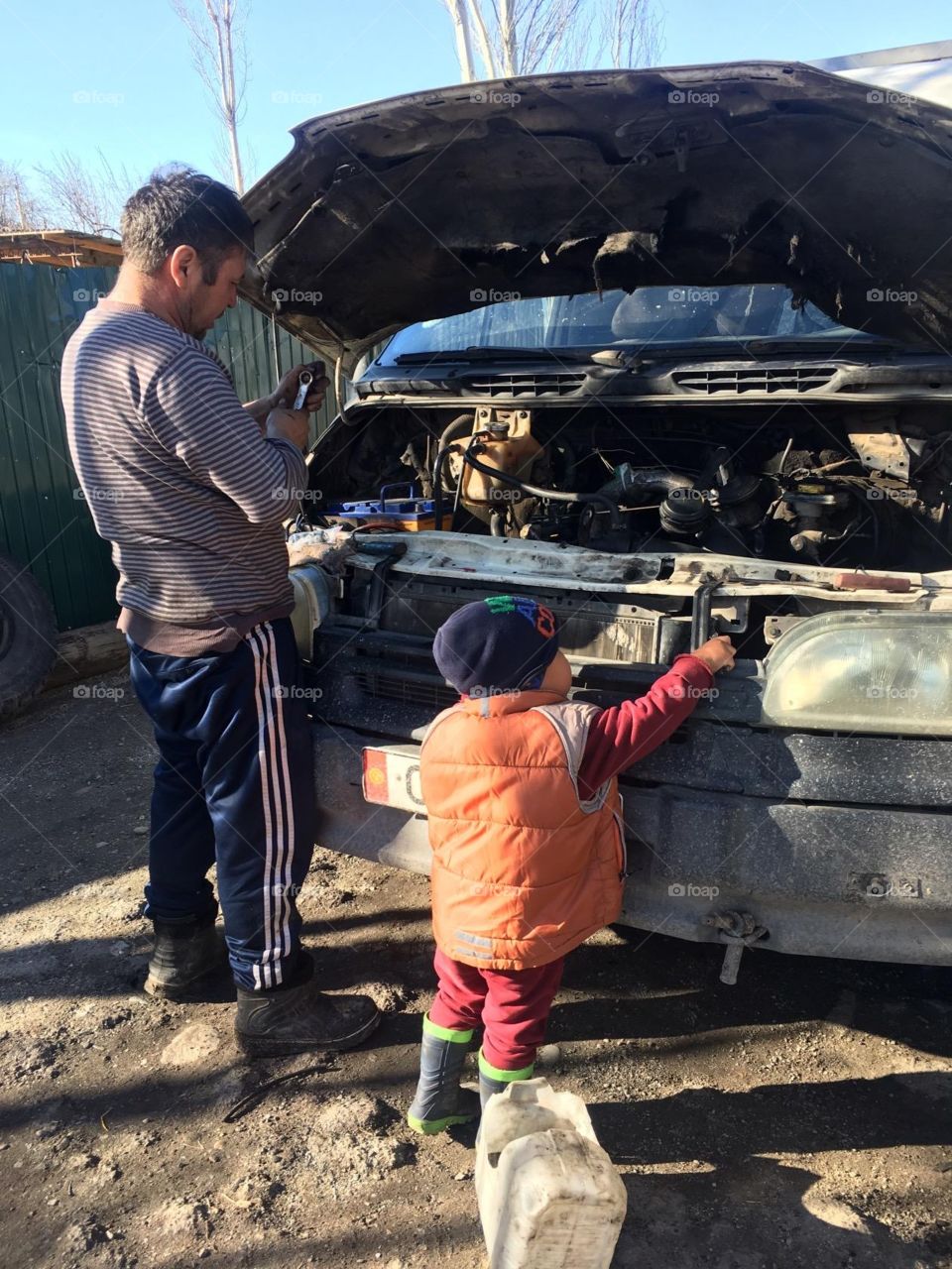 Ремонт автомобиля.