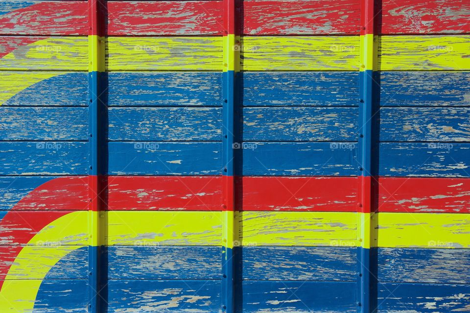 A colorful  painted design on the side panel of a pick up truck in San Miguel de Allende, Mexico