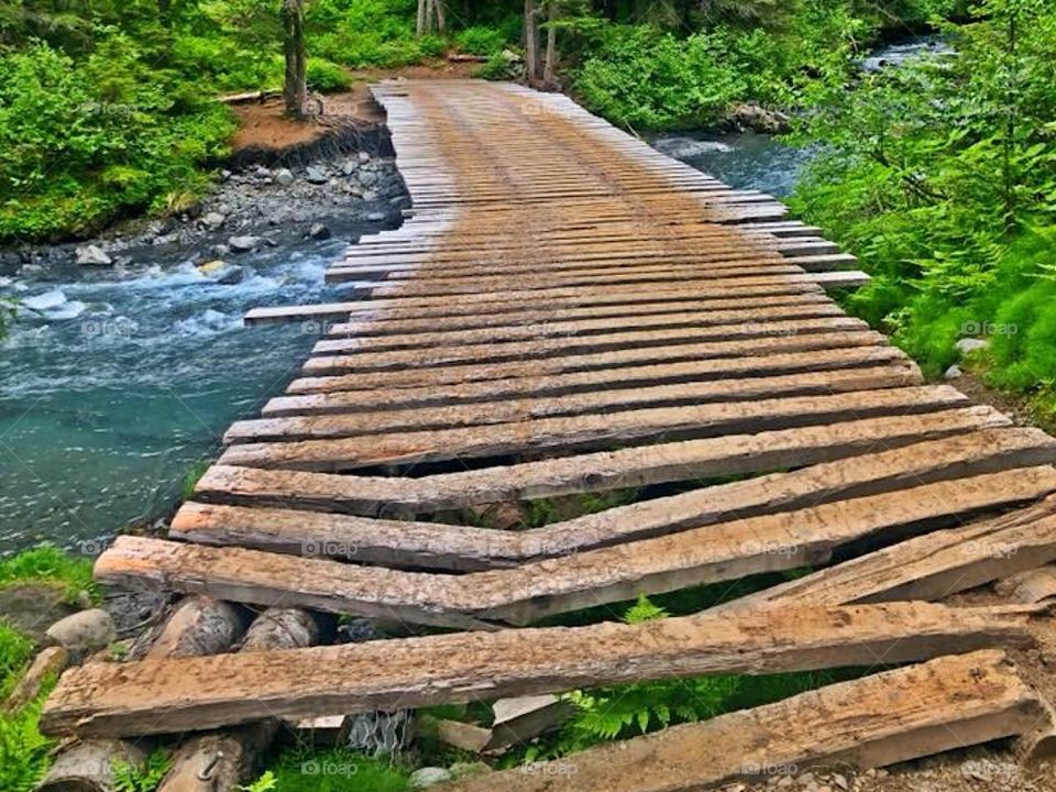 Abandoned Bridge from Gold Rush Days (Alaska)
