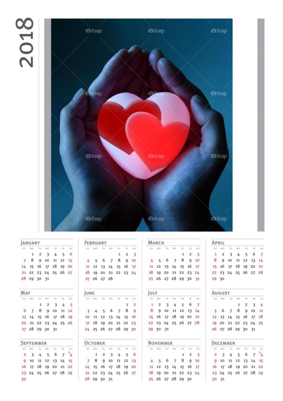 Herz 2018 Kalender