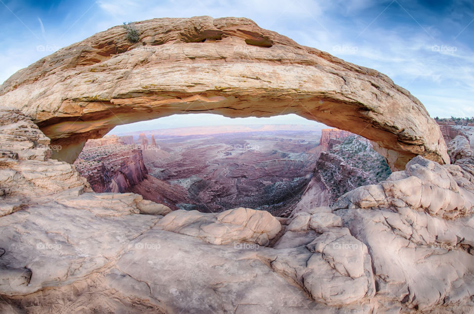famous mesa arch in utah. famous mesa arch in utah