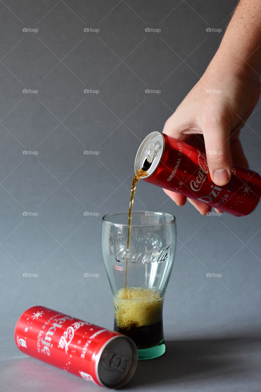 pouring cola