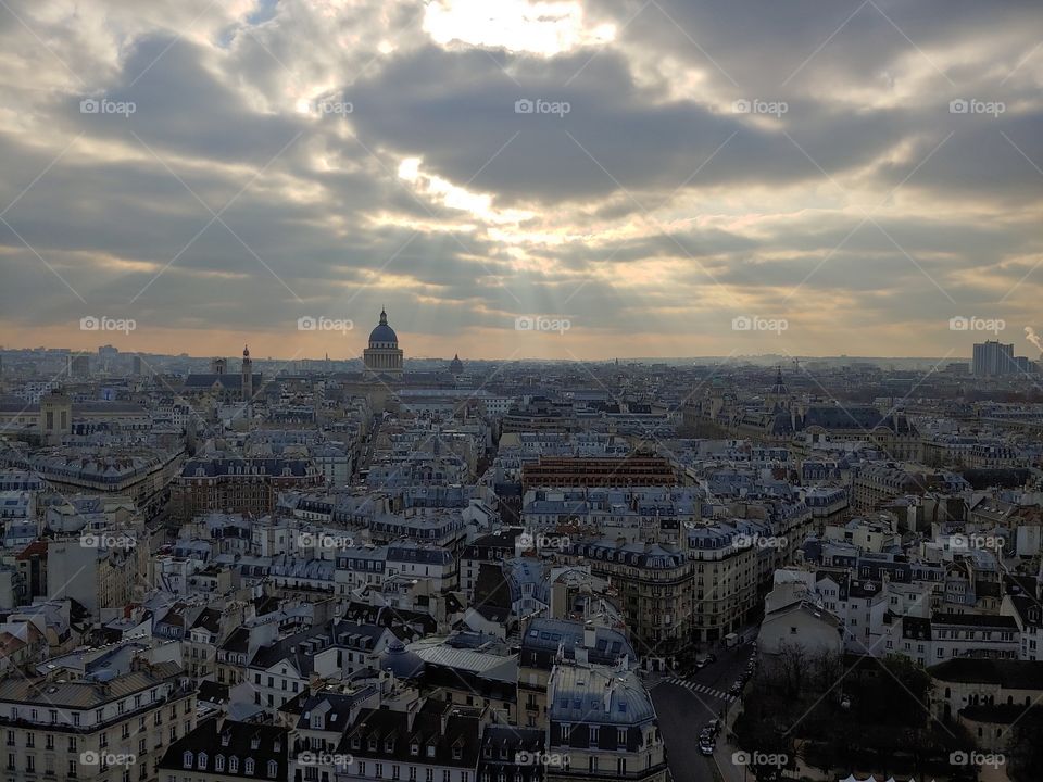 Panthéon towering over Paris