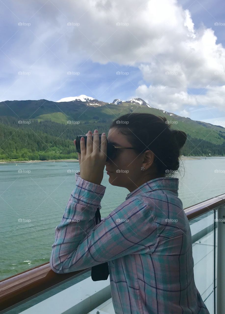 Amazing nature view snow mountain 