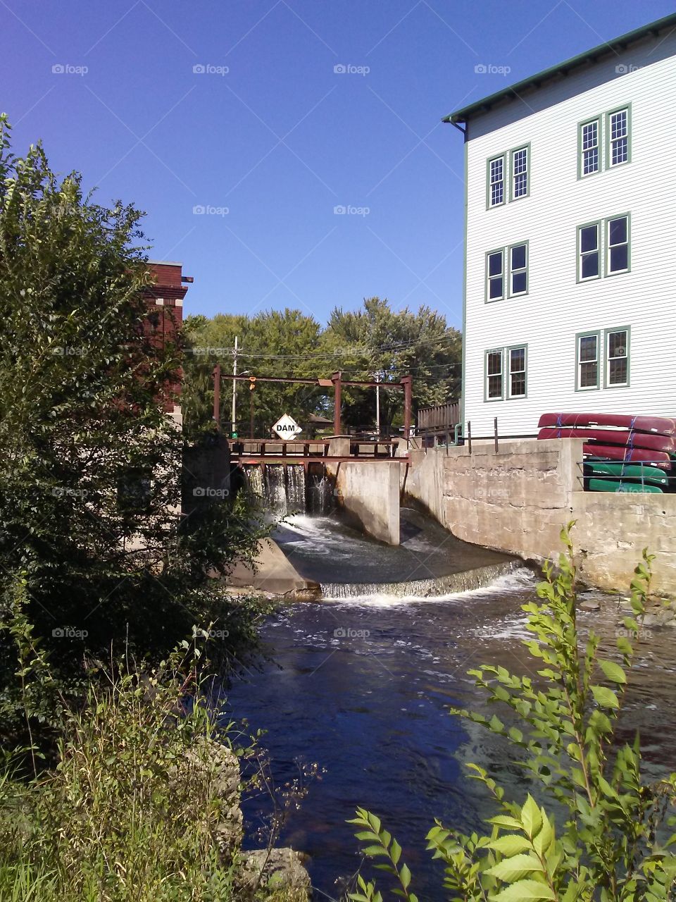 Dam over the White River by the old Neshkoro Feed Mill.