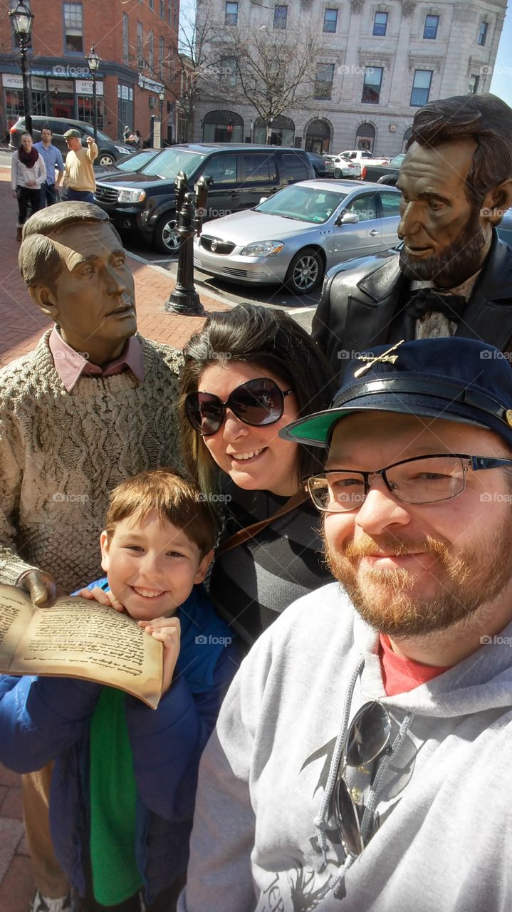 Family enjoying day in Gettysburg, PA